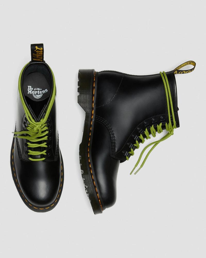 Men's Dr Martens 1460 Ben Smooth Leather Lace Up Boots Black | AU 501YXF